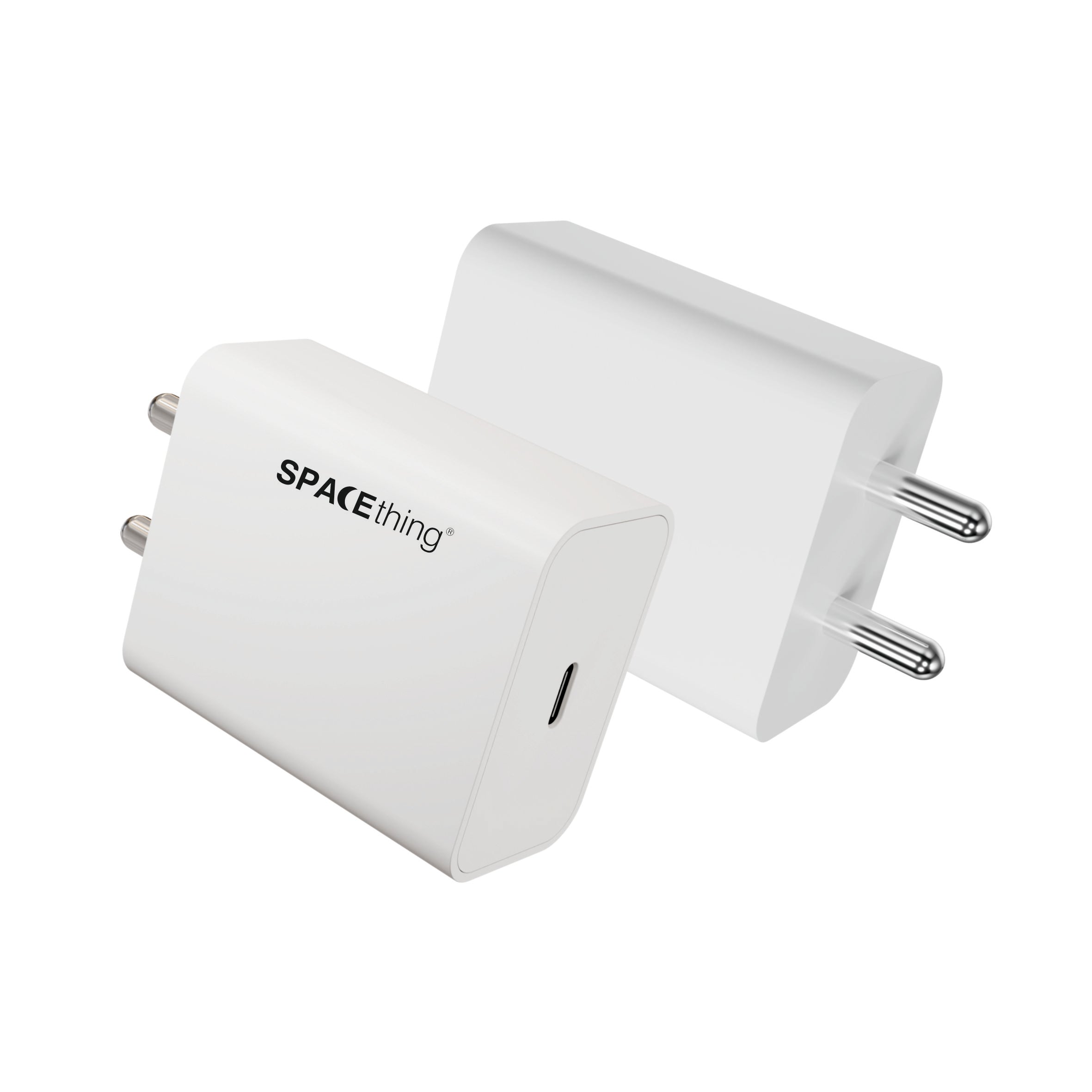 Spacething Power Core 25W PD - PPS Type-C Charger with C to C Cable  Colour - White