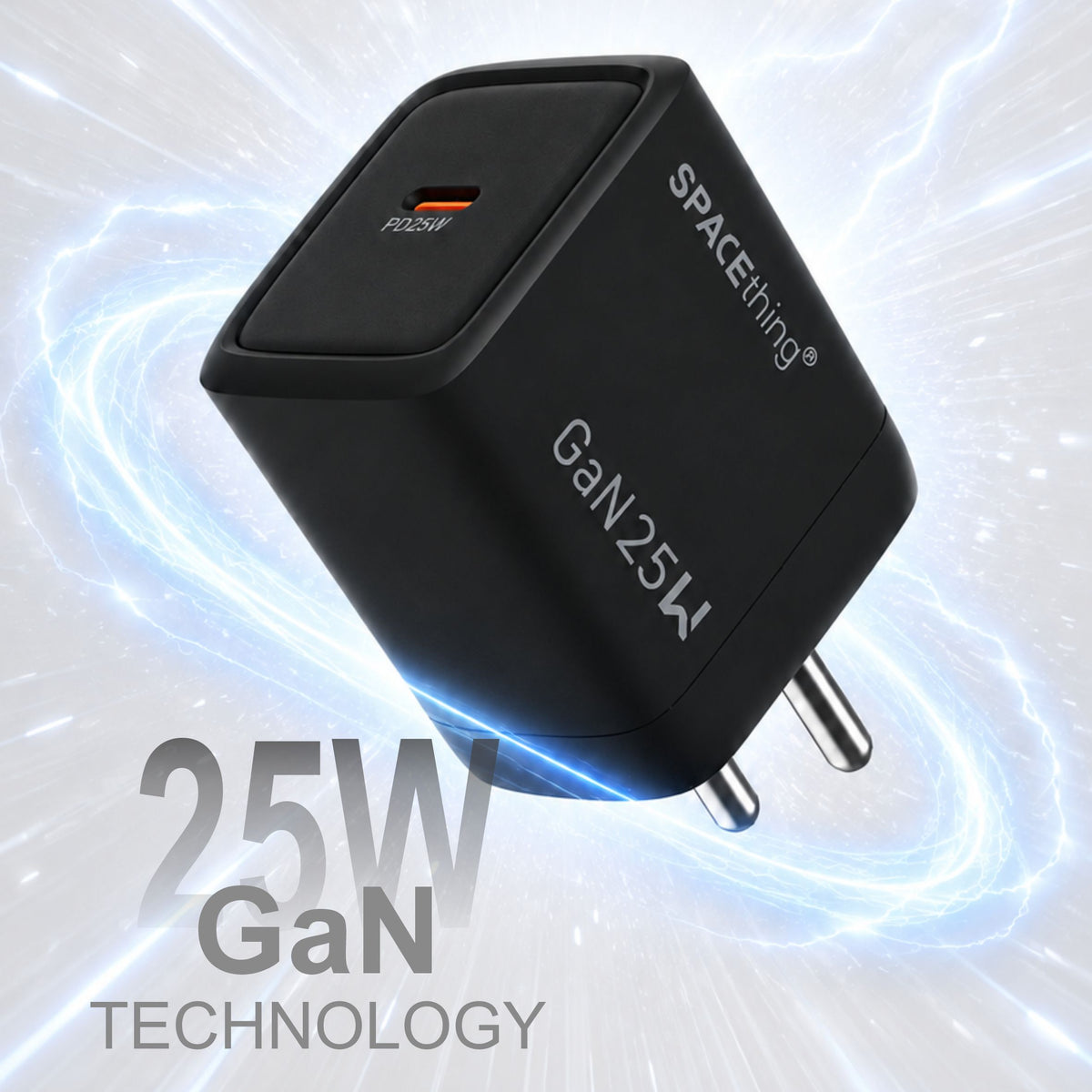 Spacething Prime GaN 25W Fast Charger (Black)