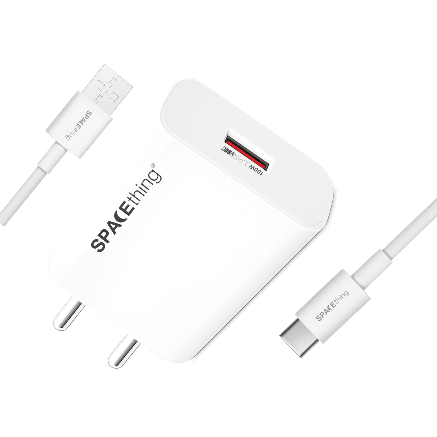 Spacething Rapid 100W SuperVOOC Fast Charger  Colour - White