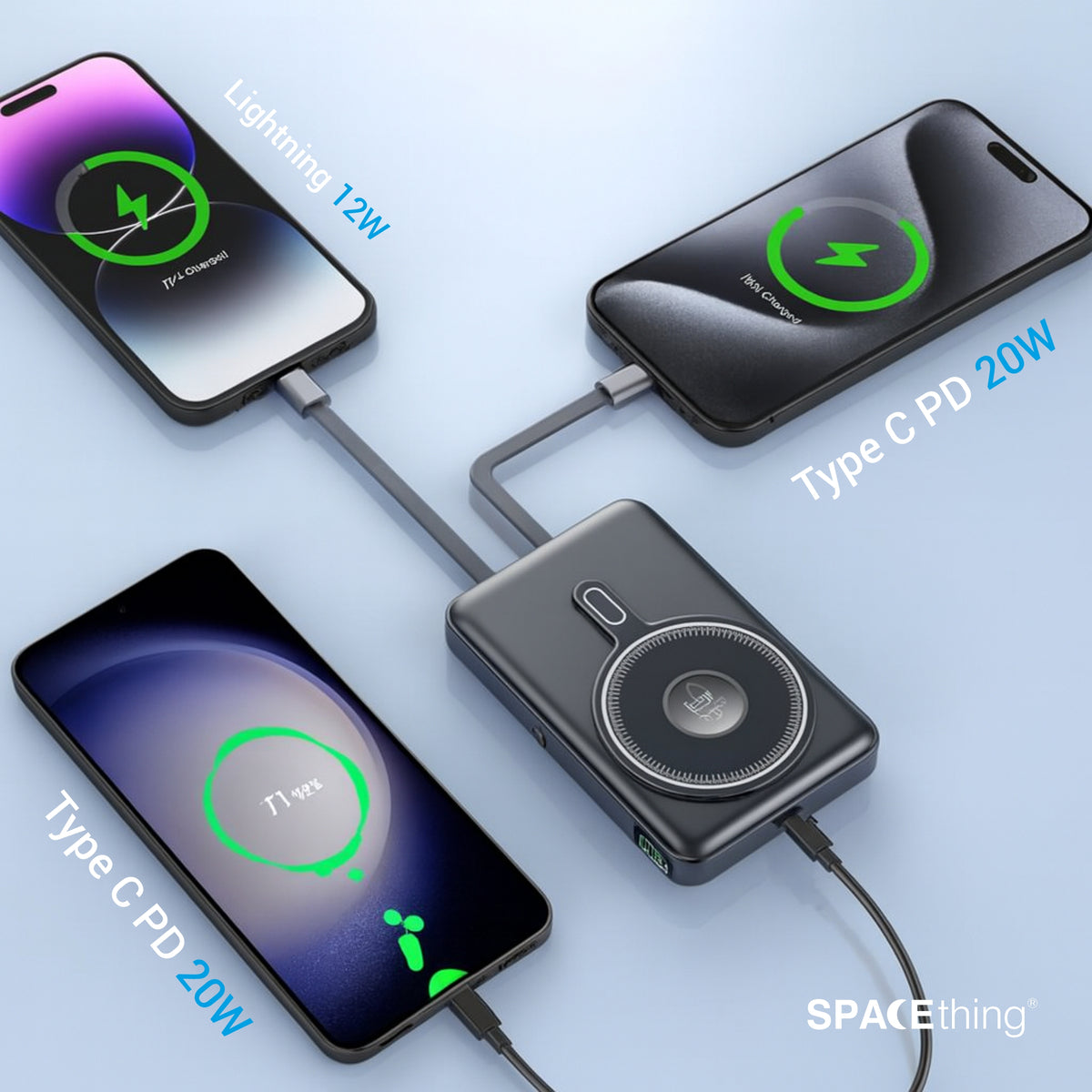 Spacetthing Luzern 10000 mAh Wireless Magsafe Power Bank