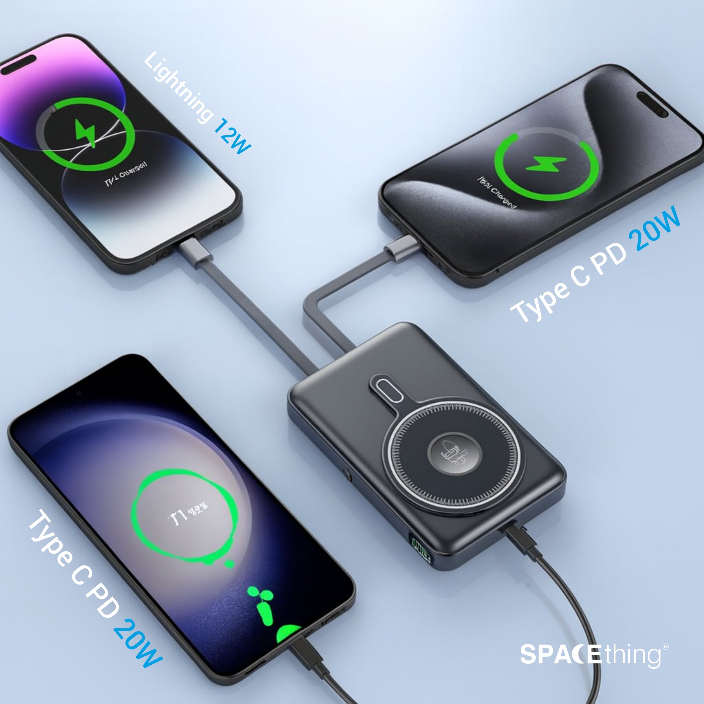 Spacething Luzern 10000 mAh Wireless Magsafe Power Bank