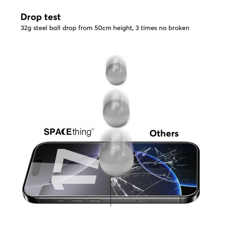 Spacething Rock Borderless Full Tempered Glass for iPhone 18 Series - Clear