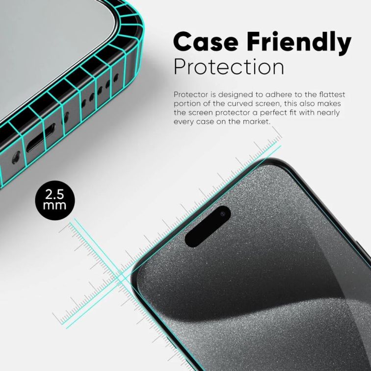 Spacething Rock Borderless Full Tempered Glass for iPhone 18 Series - Clear
