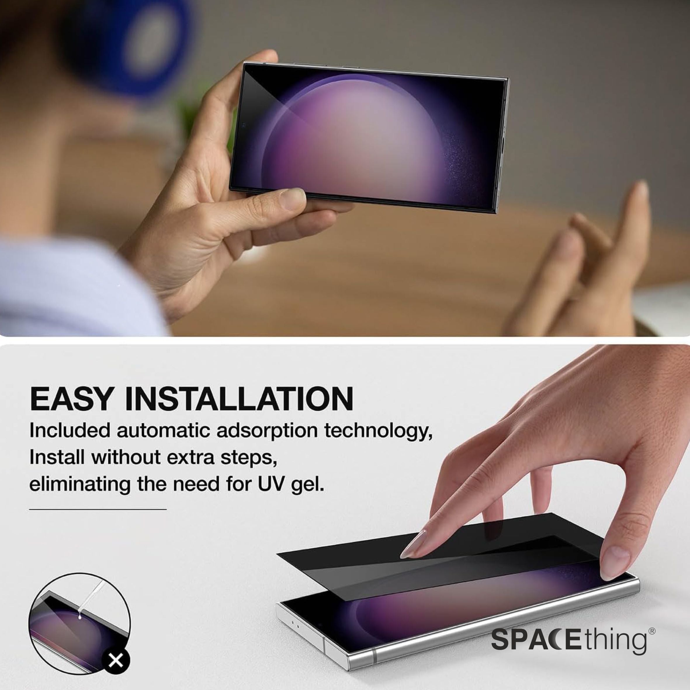 Spacething Samsung Galaxy S24 Ultra 2-Way Privacy Glass
