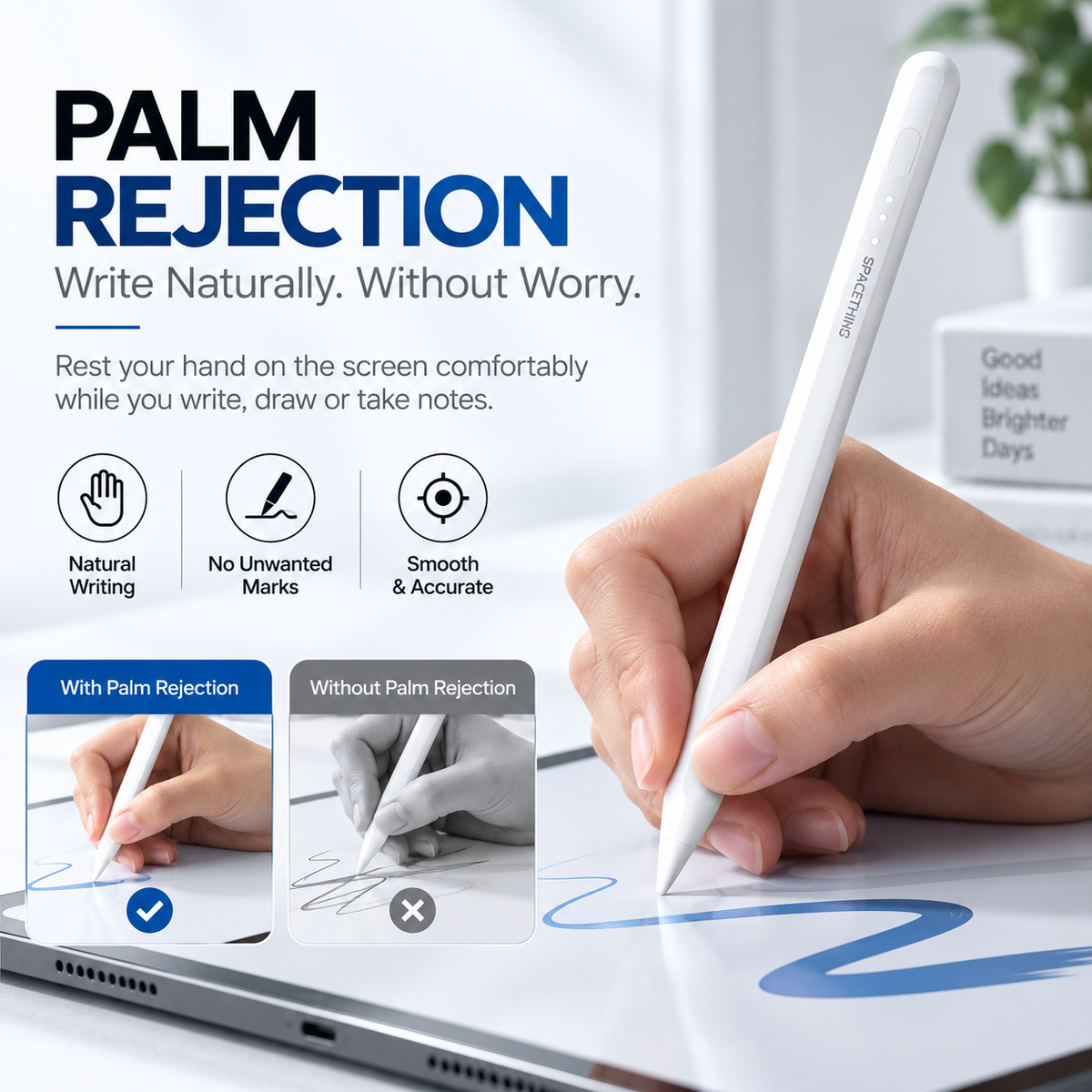 Spacething Sketchpen Pro – Smart Magnetic Stylus Pencil with Advanced Bluetooth Functionality