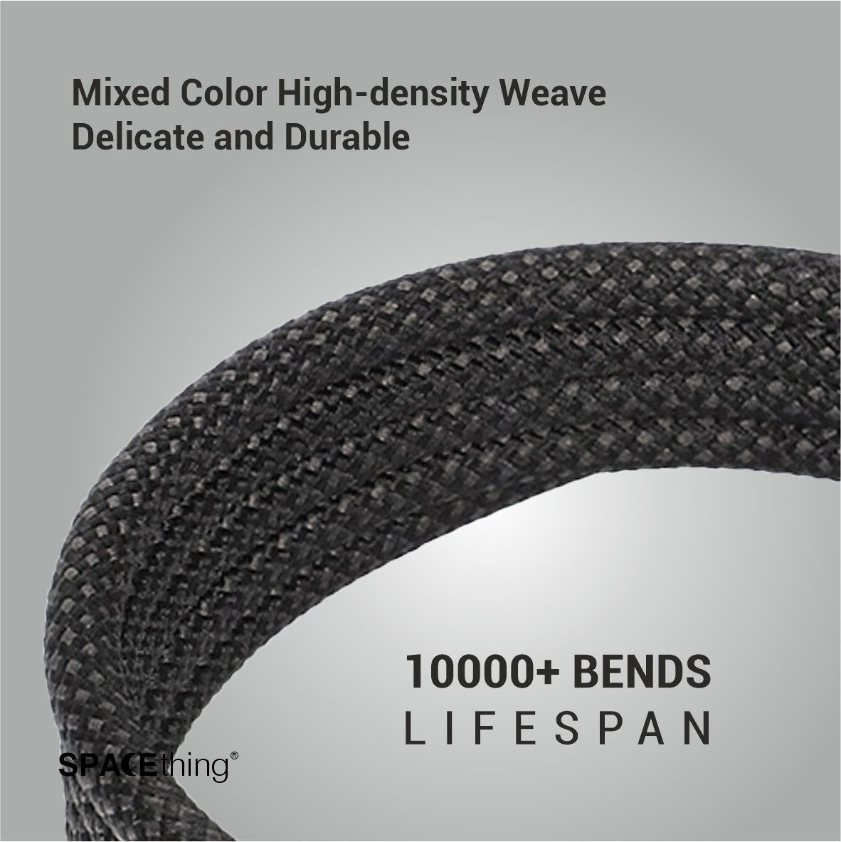 SPACETHING TITANDUO 2-in-1 100W Super Fast Braided Data Cable