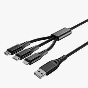 SPACETHING GO-CHARGE 3 IN 1 Cable COLOUR- BLACK