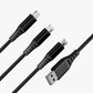 SPACETHING GO-CHARGE 3 IN 1 Cable COLOUR- BLACK