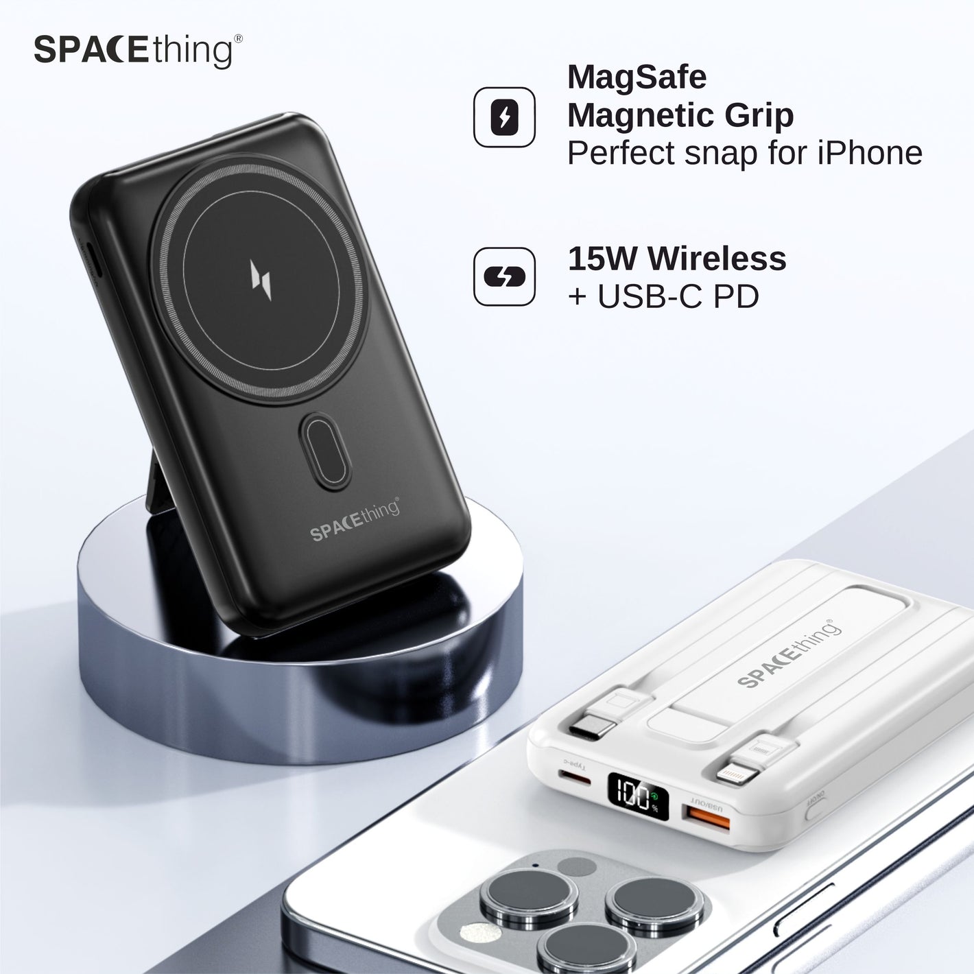 Spacething Vista MagSafe Power Bank 10000mAh