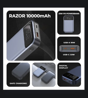 SPACEthing Razor PD/PPS 33W 10000mAh Powerbank