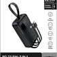 Spacething Integrated 20000MAH 3 in 1 Power Bank  - Black