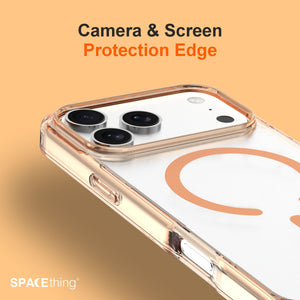 SPACETHING Minimal MagSafe Orange Case for iPhone 17 Pro Max