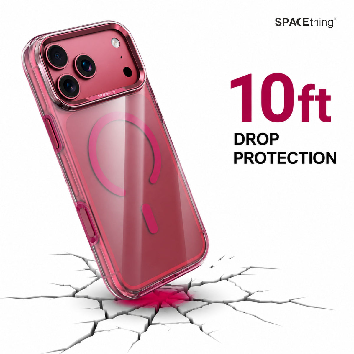 Spacething Armor MagSafe Case for iPhone 18 Pro - Dark Cherry