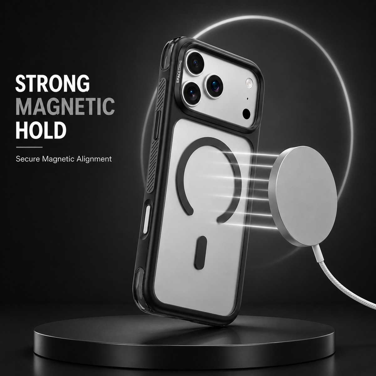 Spacething Fusion Guard MagSafe Case for iPhone 18 Pro Max - Black