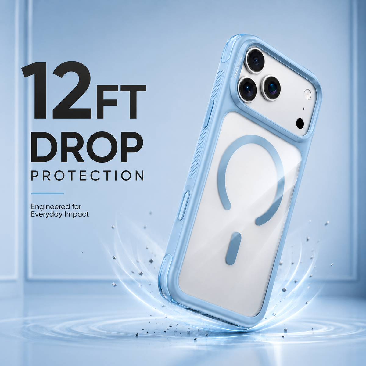 Spacething Fusion Guard MagSafe Case for iPhone 18 Pro - Light Blue