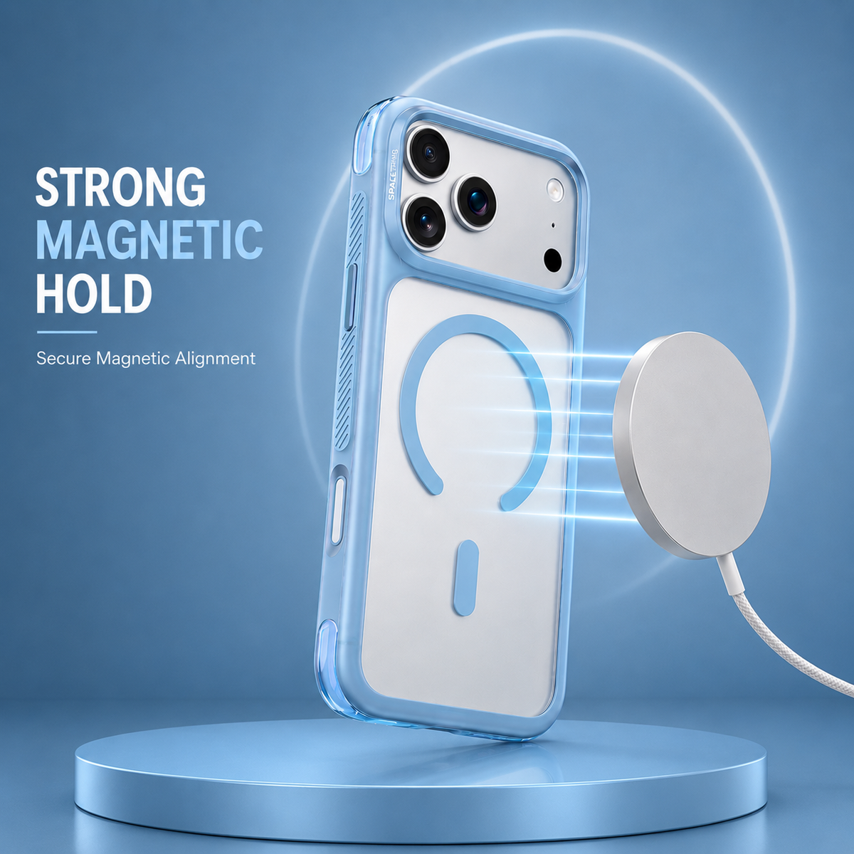 Spacething Fusion Guard MagSafe Case for iPhone 18 Pro Max - Light Blue