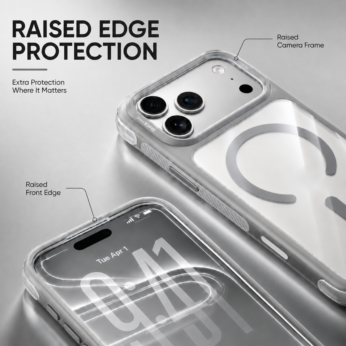Spacething Fusion Guard MagSafe Case for iPhone 18 Pro - Clear