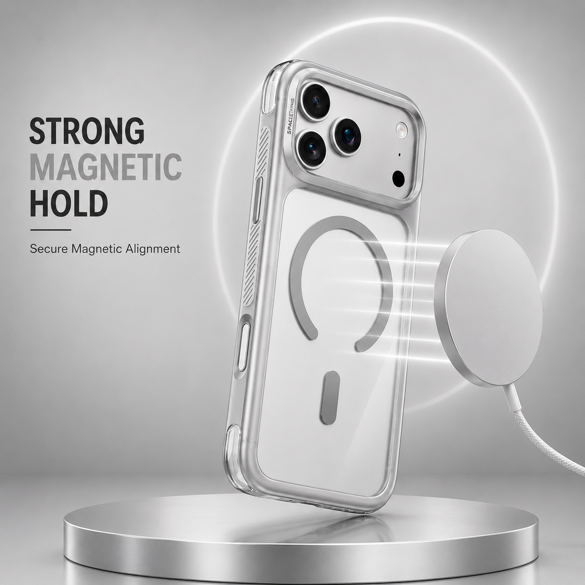 Spacething Fusion Guard MagSafe Case for iPhone 18 Pro - Clear