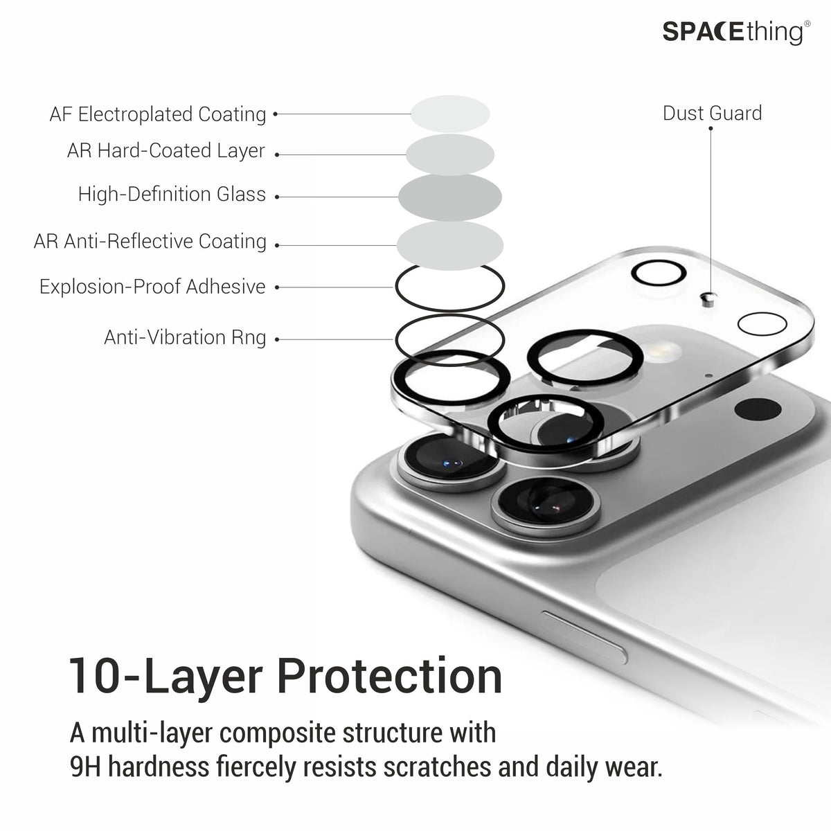 Spacething Titan Clear Lens Module Protection Guard iPhone 18 Pro Max - Clear