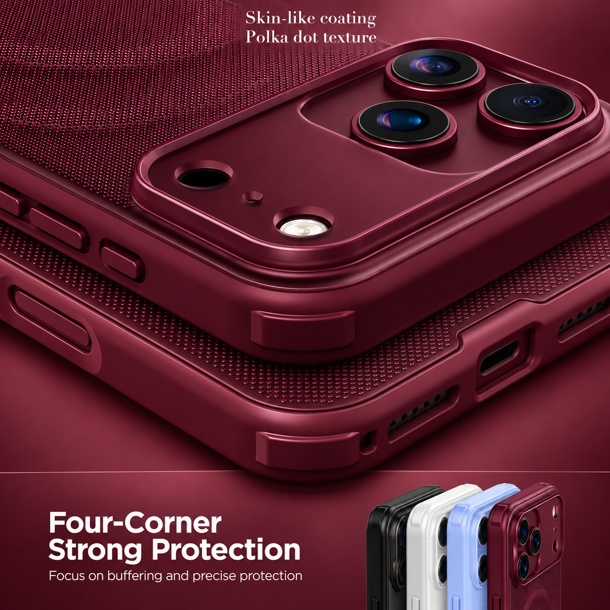 Spacething Snapmag MagSafe Case for iPhone 18 Pro Max - Dark Cherry