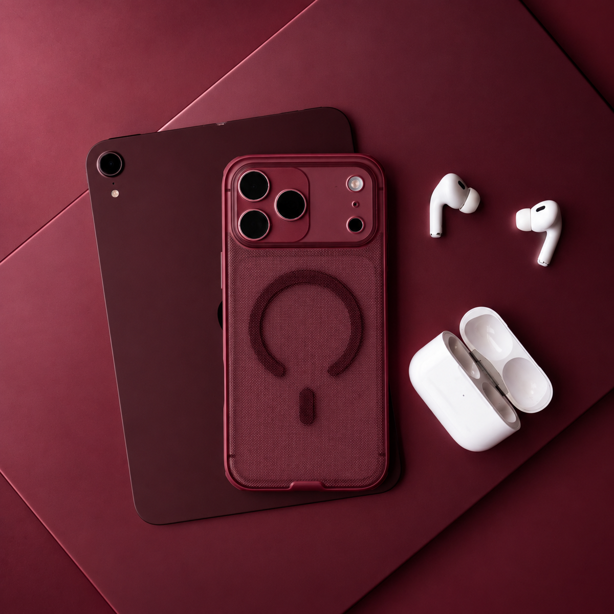 Spacething Snapmag MagSafe Case for iPhone 18 Pro Max - Dark Cherry