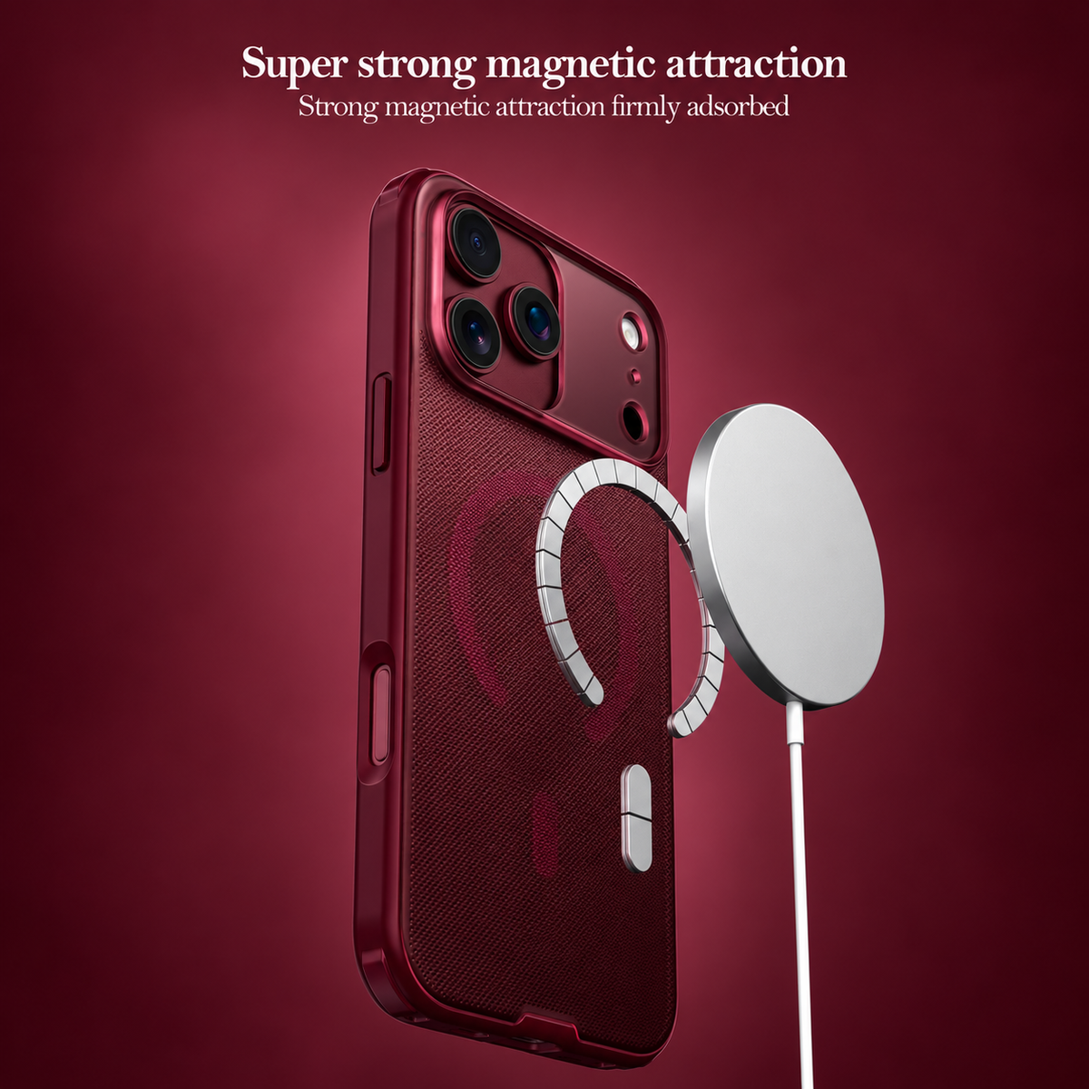 Spacething Snapmag MagSafe Case for iPhone 18 Pro Max - Dark Cherry