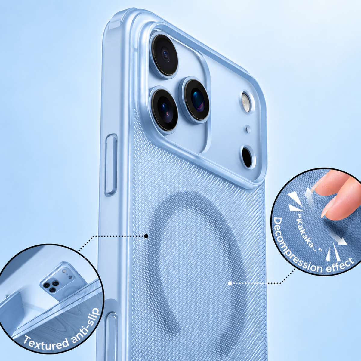 Spacething Snapmag MagSafe Case for iPhone 18 Pro Max - Light Blue