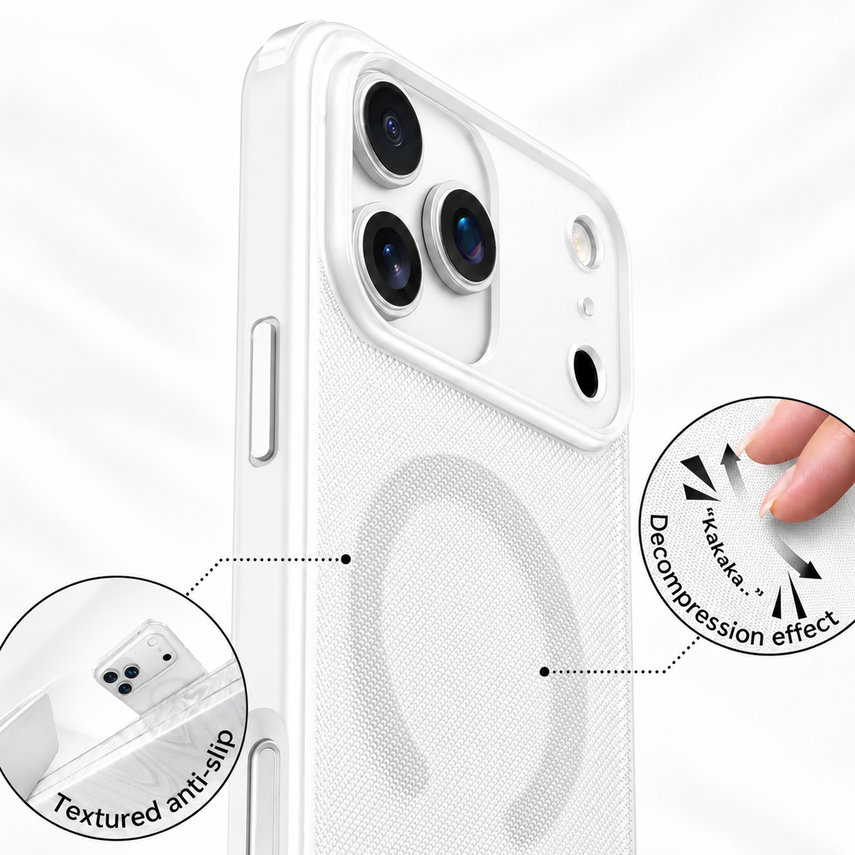 Spacething Snapmag MagSafe Case for iPhone 18 Pro - Silver