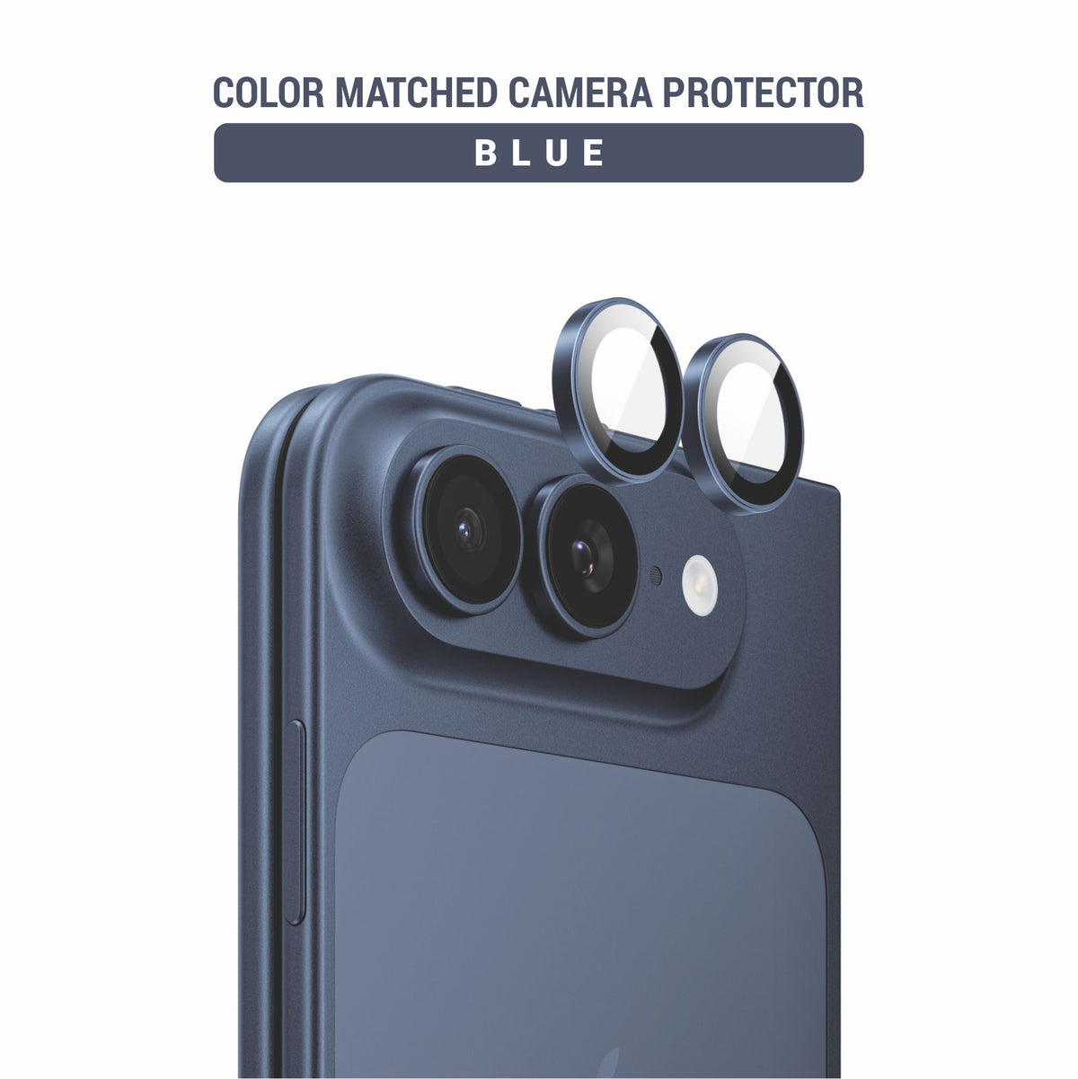 Spacething Titan Camera Lens Protector for iPhone Duo - Blue