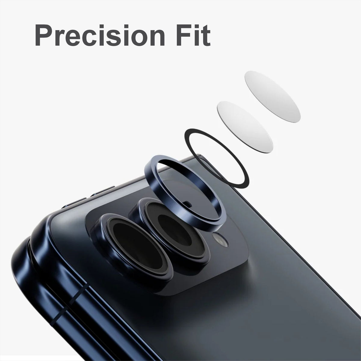 Spacething Titan Camera Lens Protector for iPhone Duo - Blue
