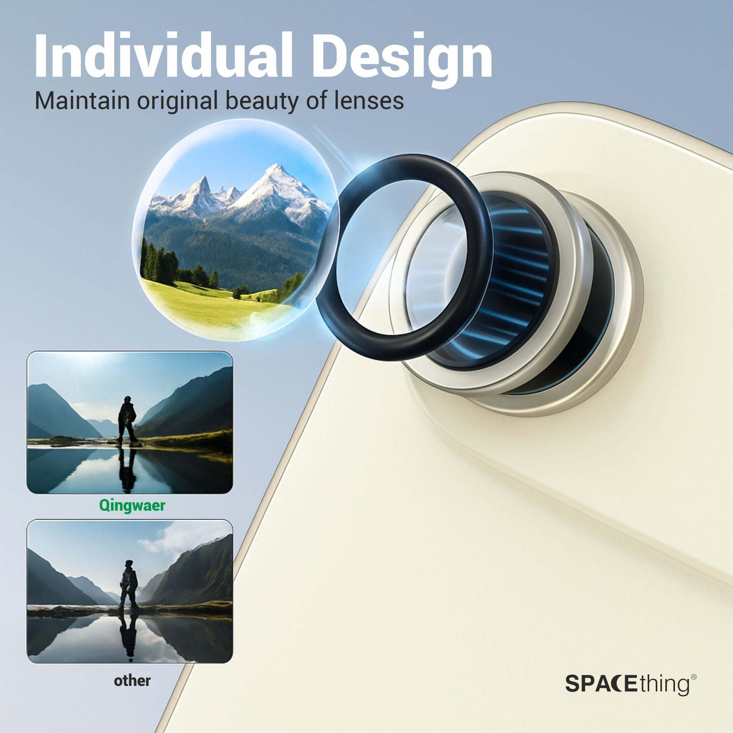 Spacething Supreme AR Camera Lens Protector for iPhone 17 Air - Gold