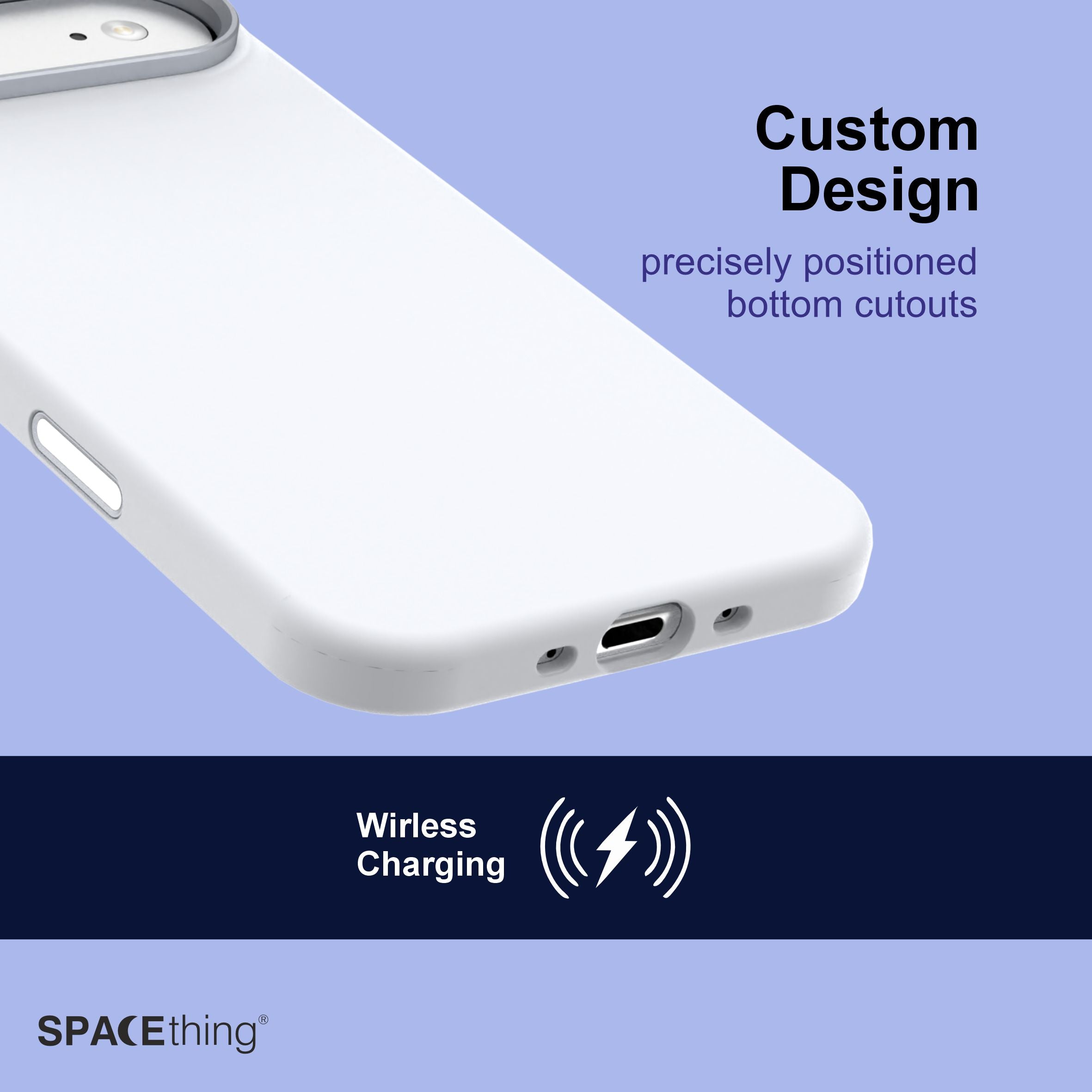 Spacething Smoothie Silicone Case for iPhone 17 Air - White