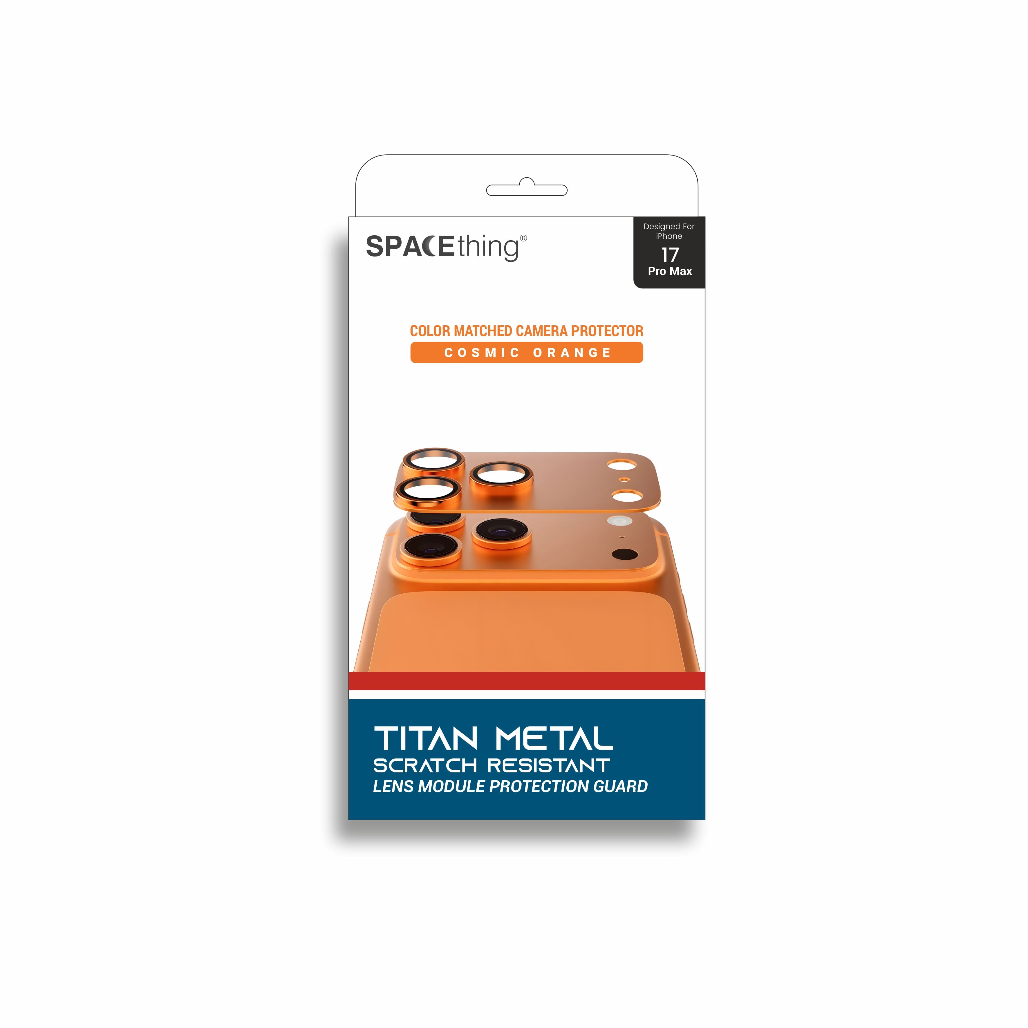 Spacething Titan Metal Scratch Resistant Guard iPhone 17 Pro Max - Orange