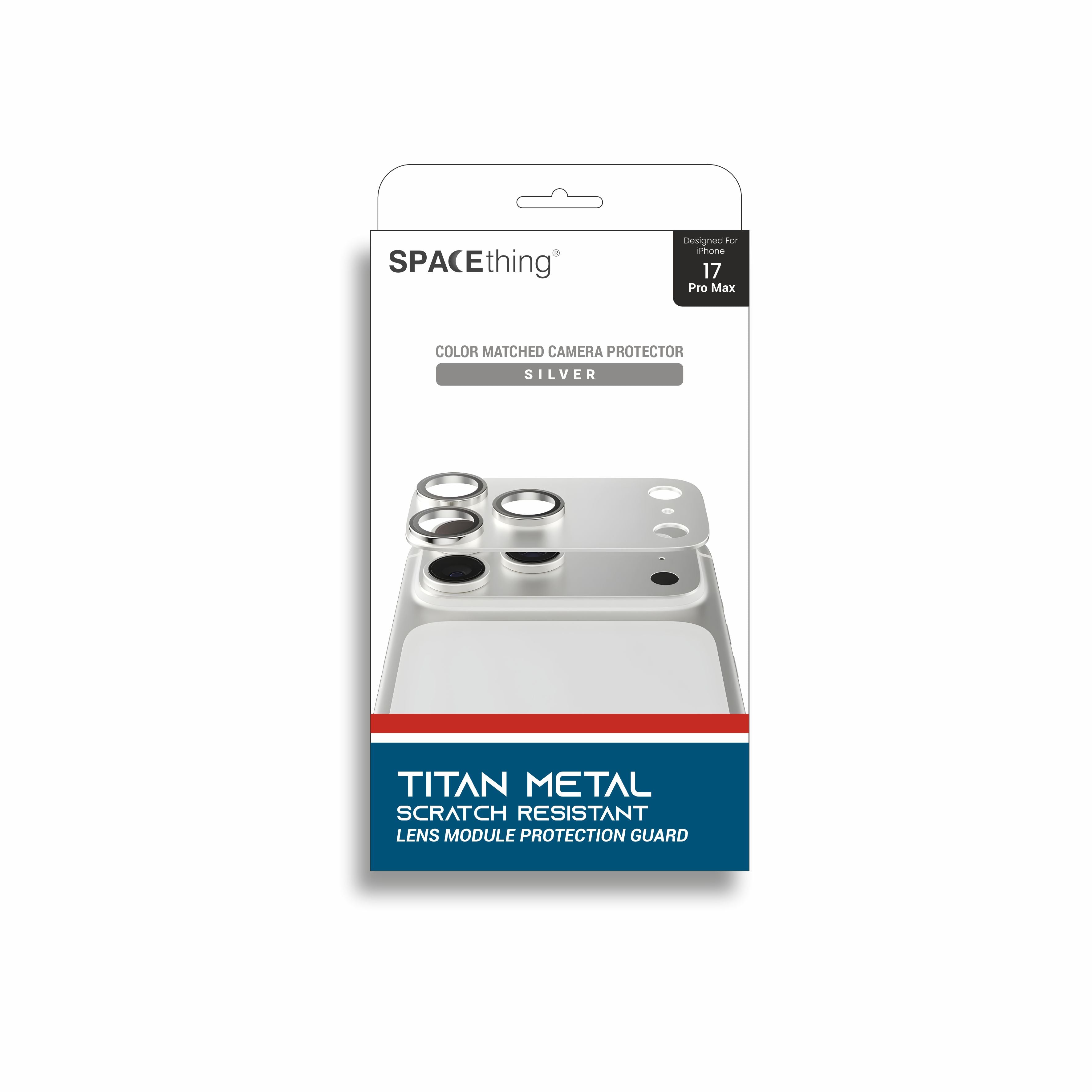 Spacething Titan Metal Scratch Resistant Guard iPhone 17 Pro - Silver