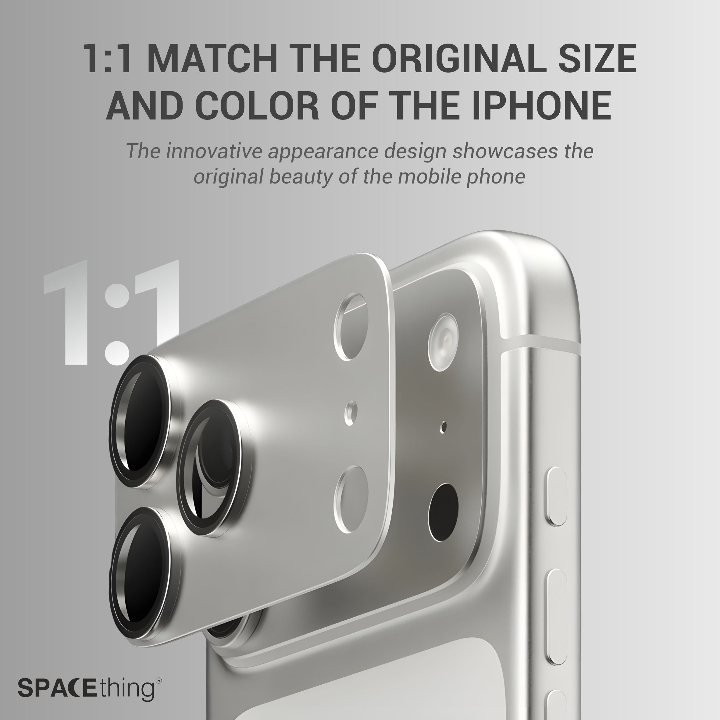 Spacething Titan Metal Scratch Resistant Guard iPhone 17 Pro - Silver