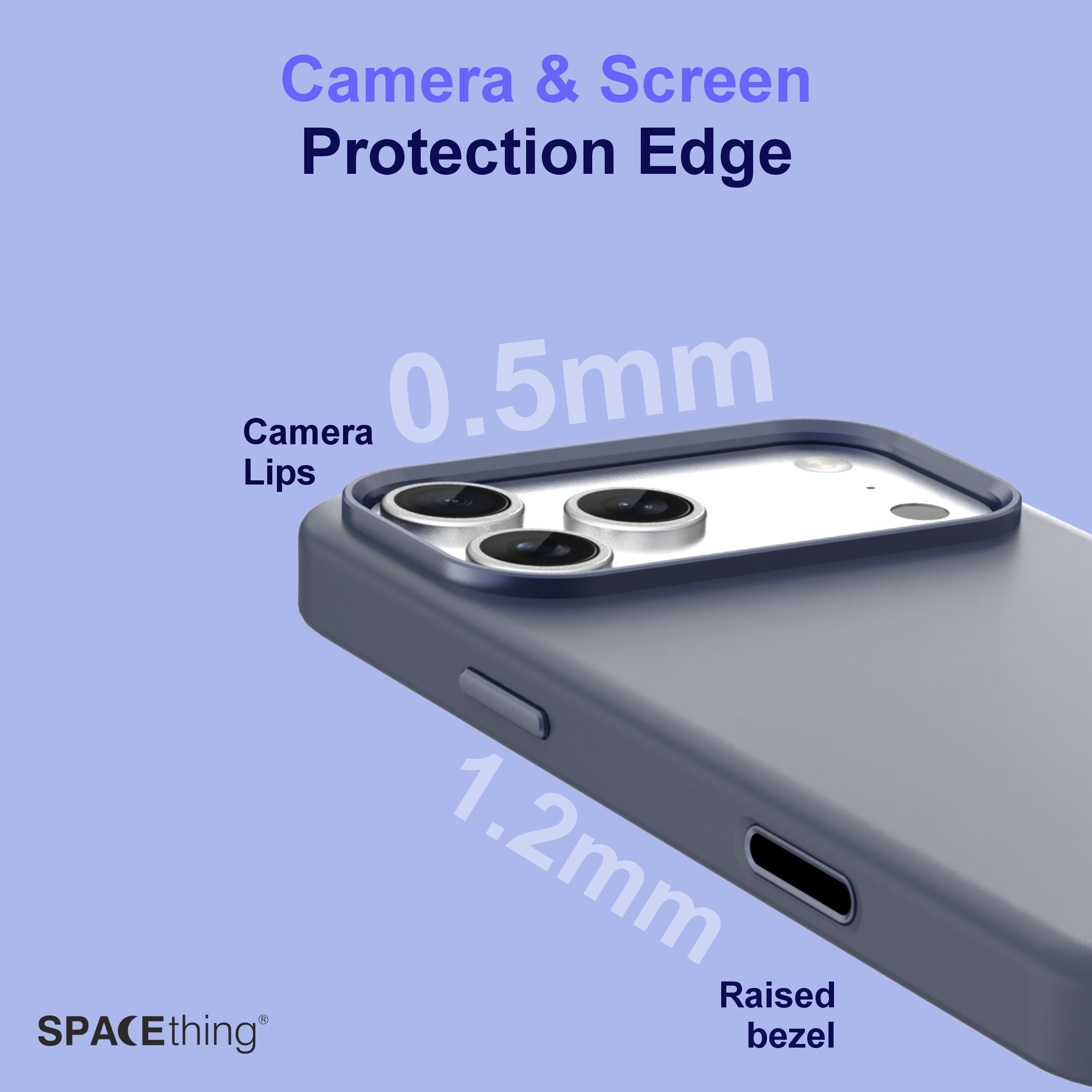 Spacething Smoothie Silicone Case for iPhone 17 Pro Max - Blue