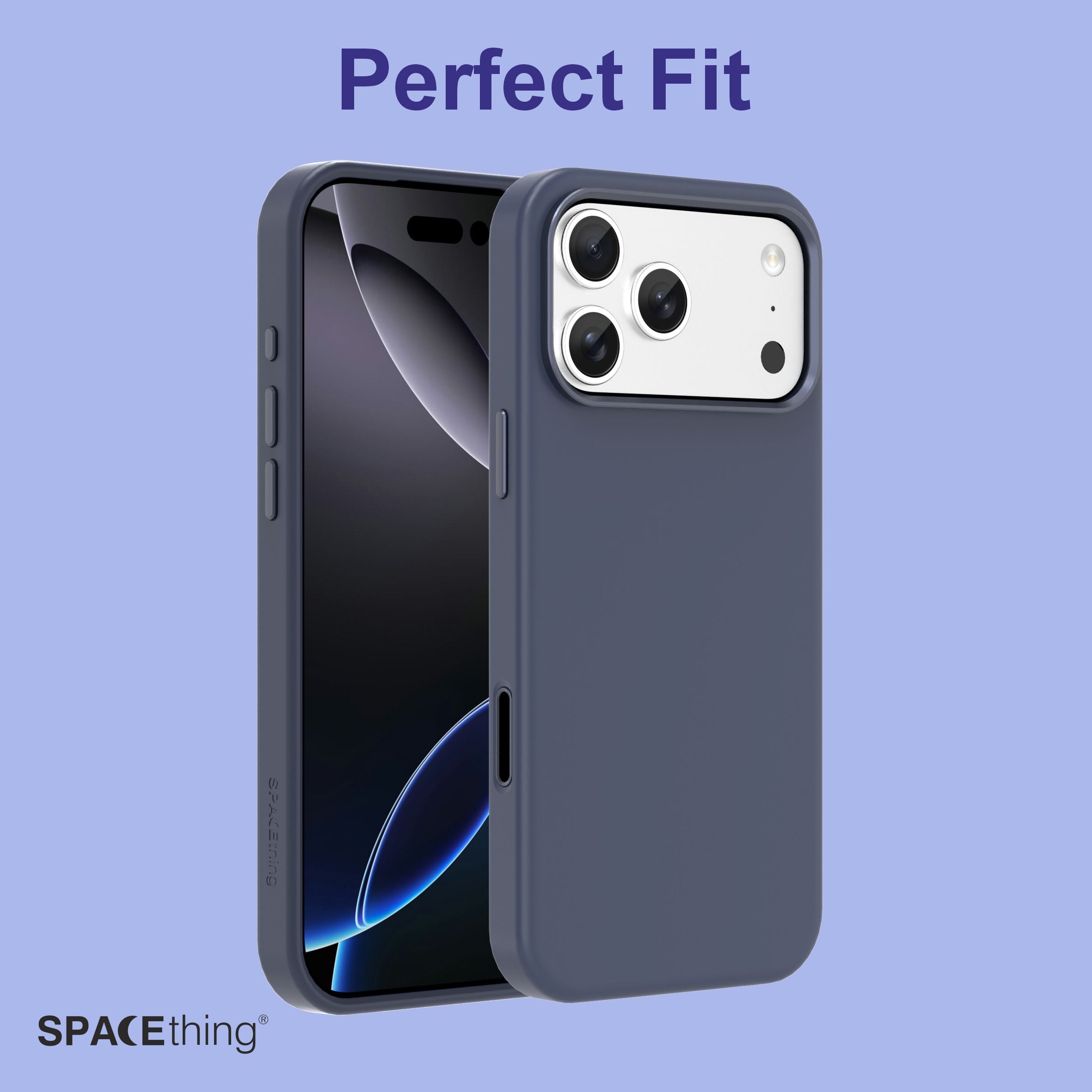 Spacething Smoothie Silicone Case for iPhone 17 Pro Max - Blue