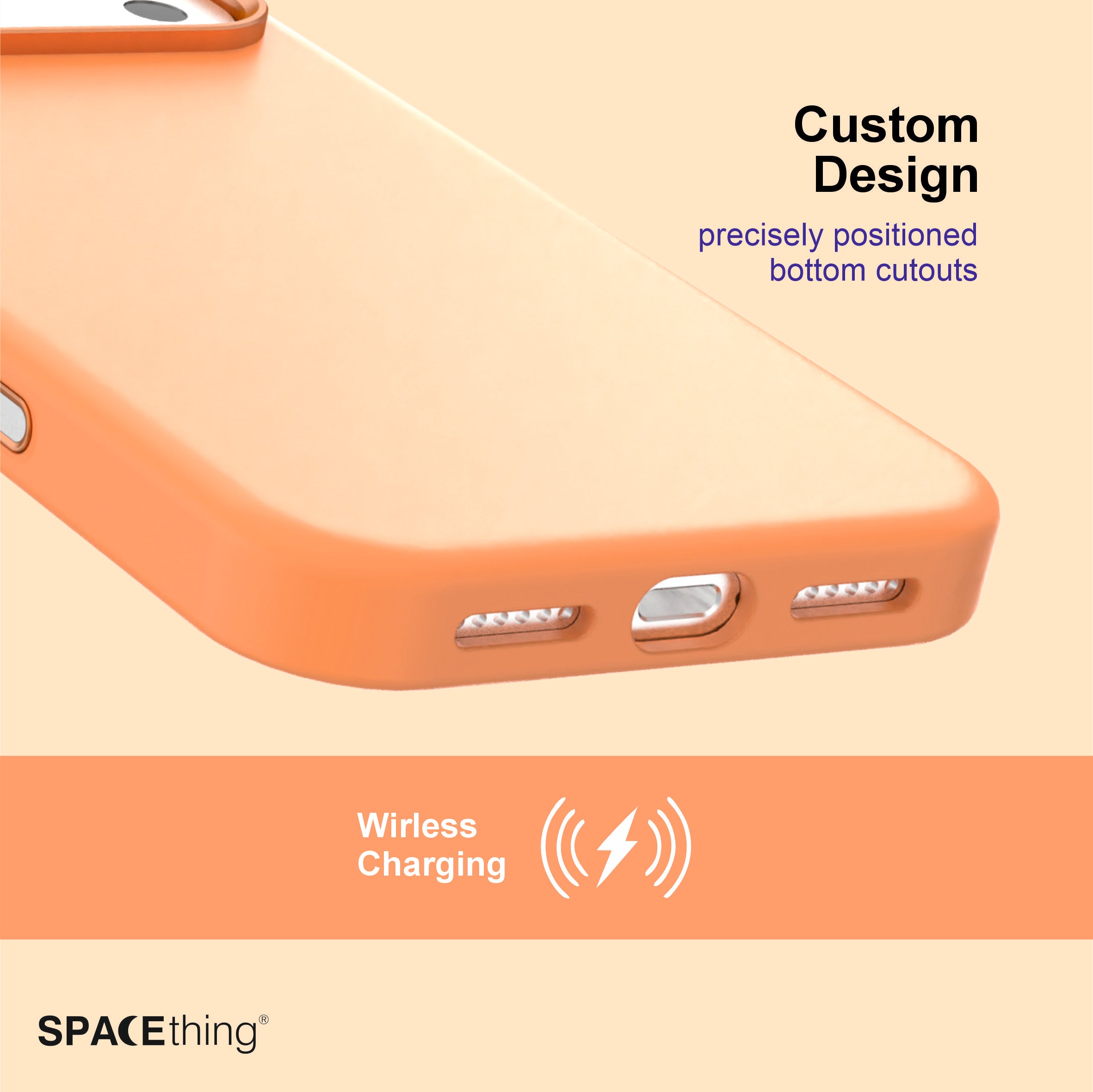 Spacething Smoothie Silicone Case for iPhone 17 Pro Max - Orange