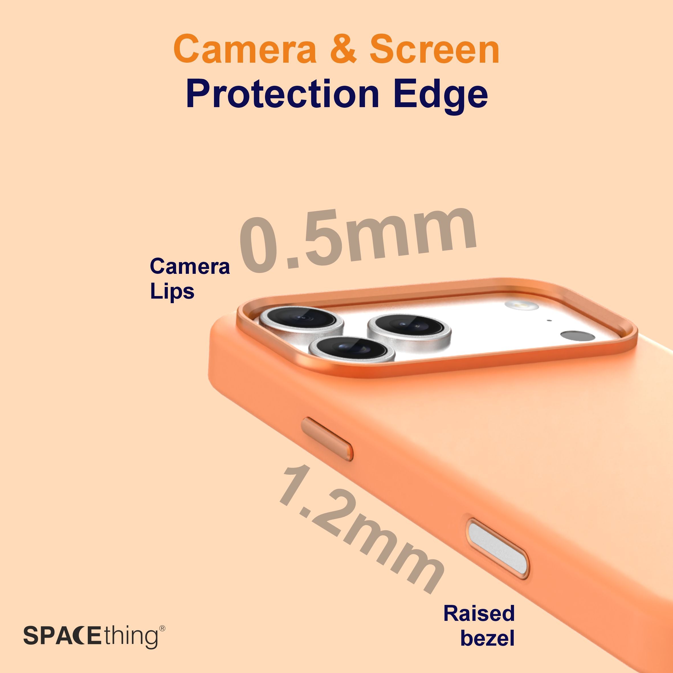 Spacething Smoothie Silicone Case for iPhone 17 Pro Max - Orange