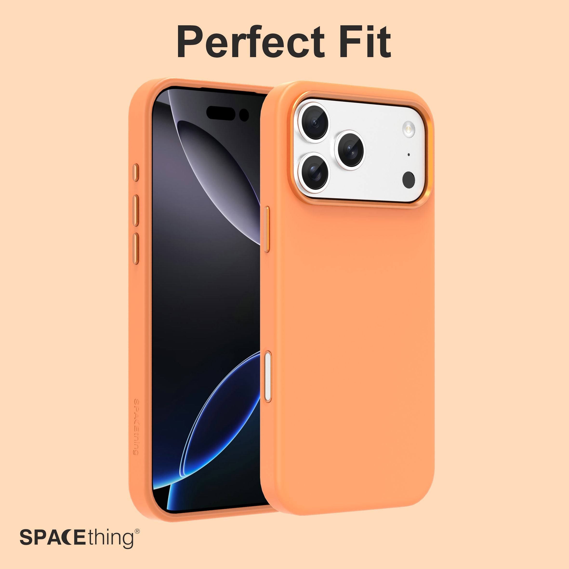 Spacething Smoothie Silicone Case for iPhone 17 Pro Max - Orange