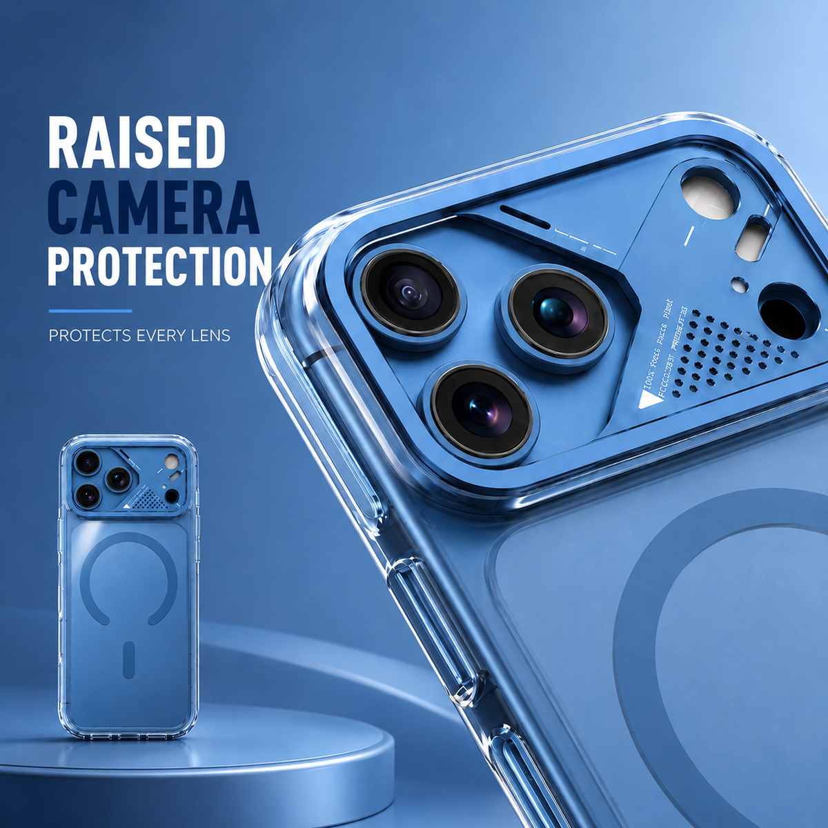Spacething Defender MagSafe Case for iPhone 18 Pro  - Light Blue