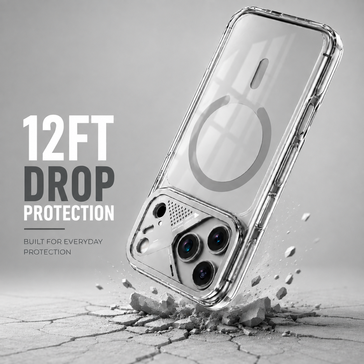 Spacething Defender MagSafe Case for iPhone 18 Pro  - Clear