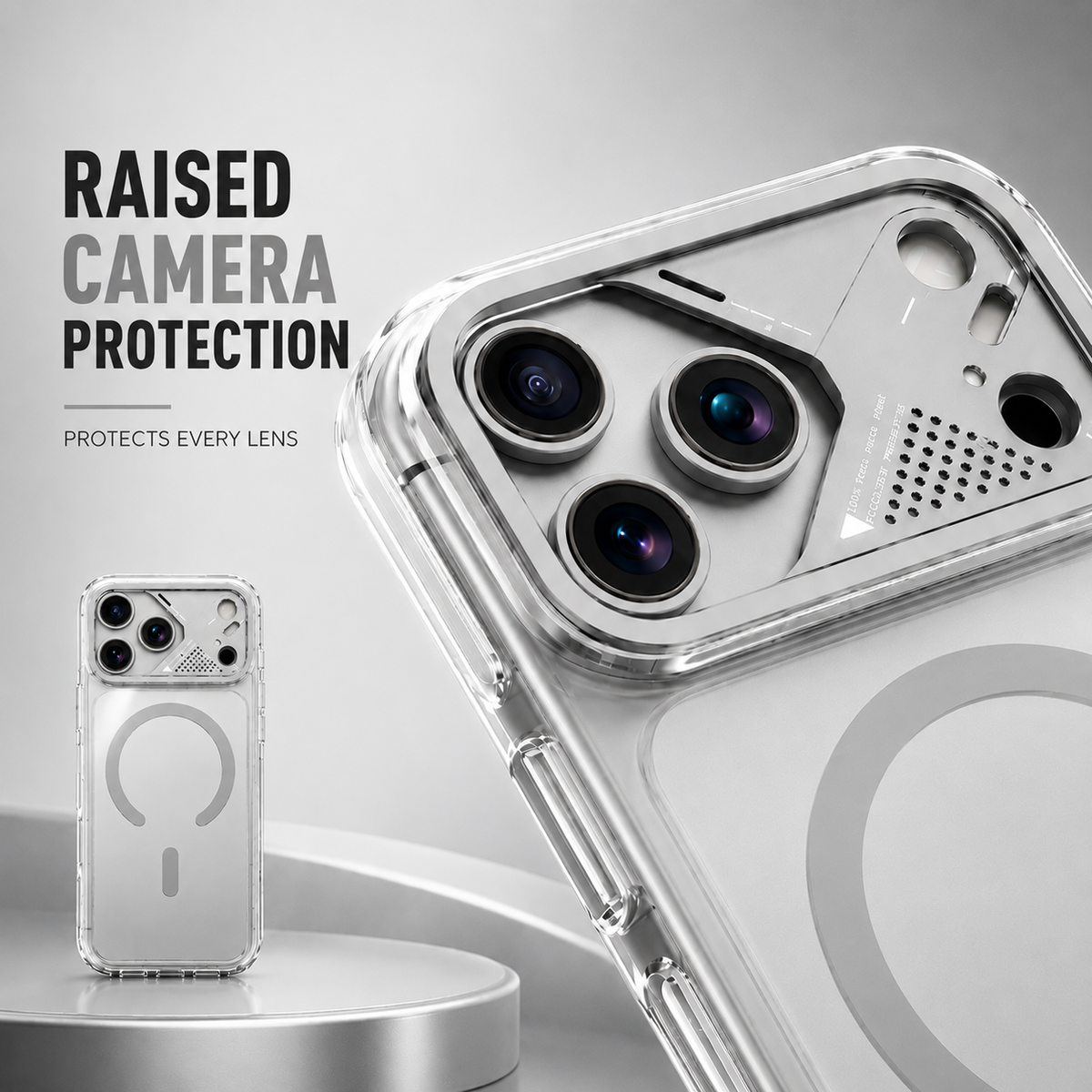Spacething Defender MagSafe Case for iPhone 18 Pro  - Clear