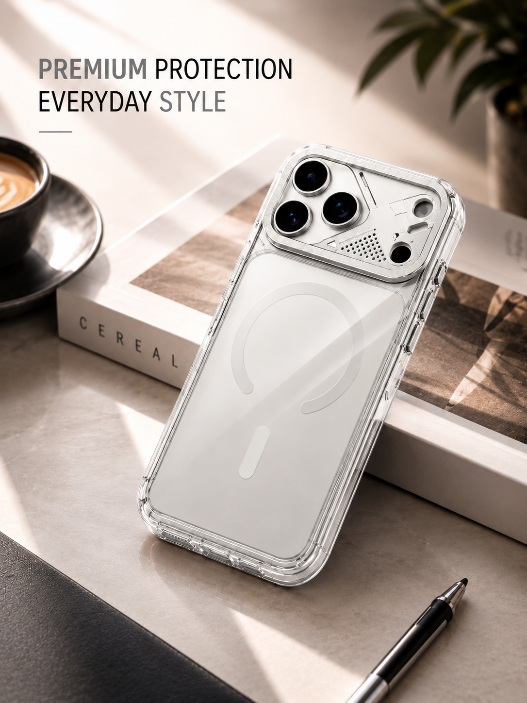Spacething Defender MagSafe Case for iPhone 18 Pro  - Clear