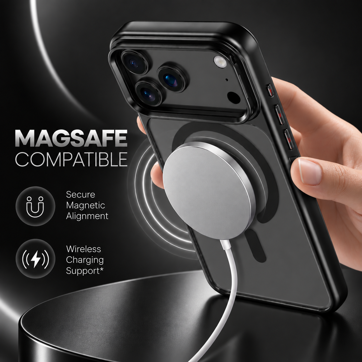 Spacething Helix MagSafe Case for iPhone 18 Pro Max - Black