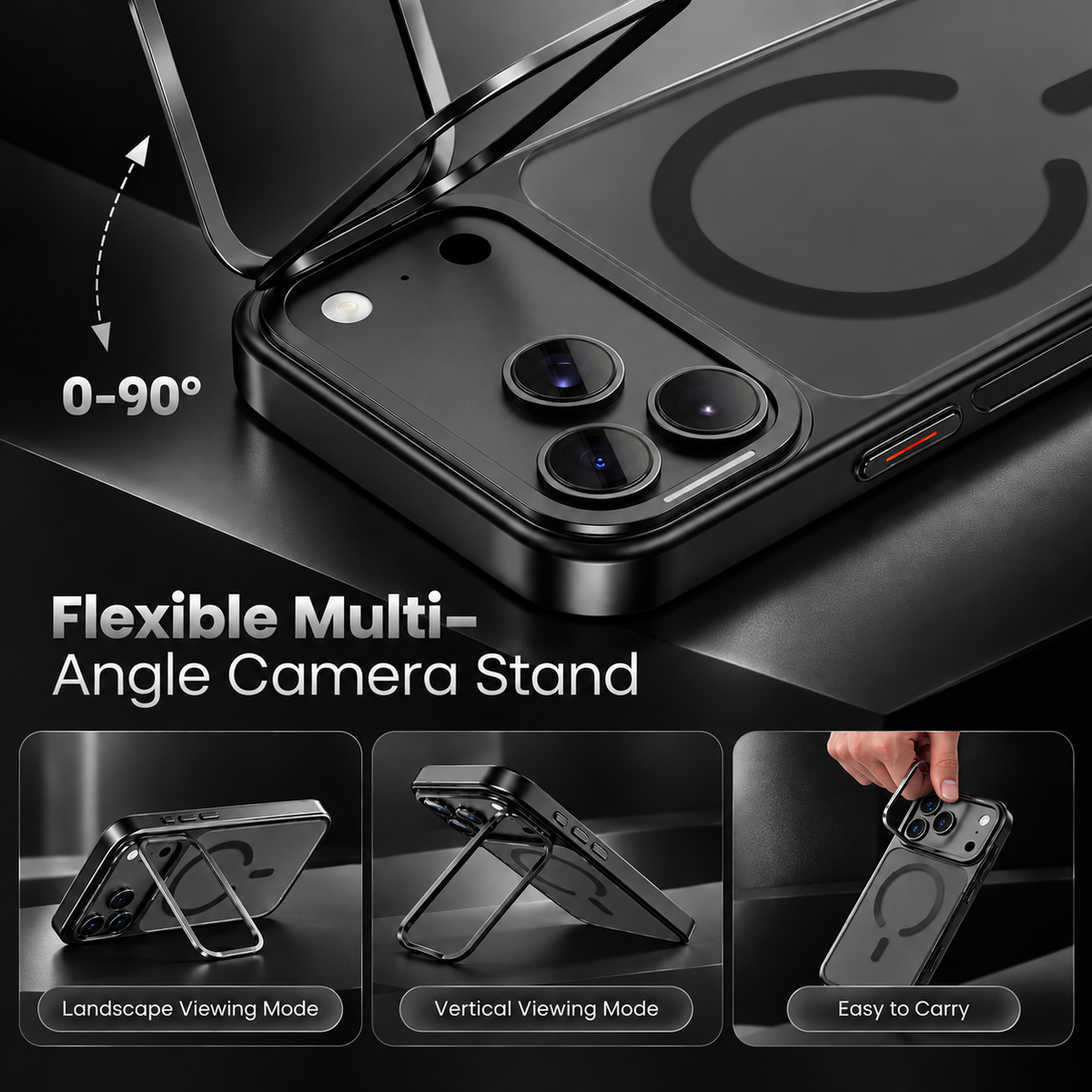 Spacething Helix MagSafe Case for iPhone 18 Pro Max - Black