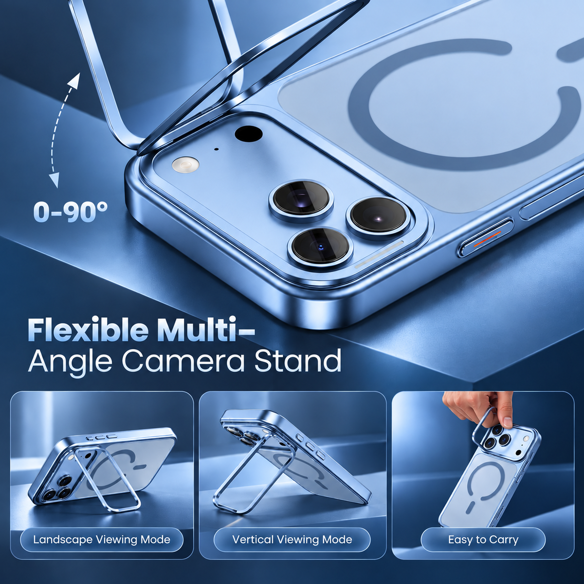 Spacething Helix MagSafe Case for iPhone 18 Pro - Light Blue