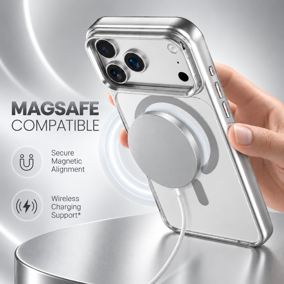 Spacething Helix MagSafe Case for iPhone 18 Pro - Clear