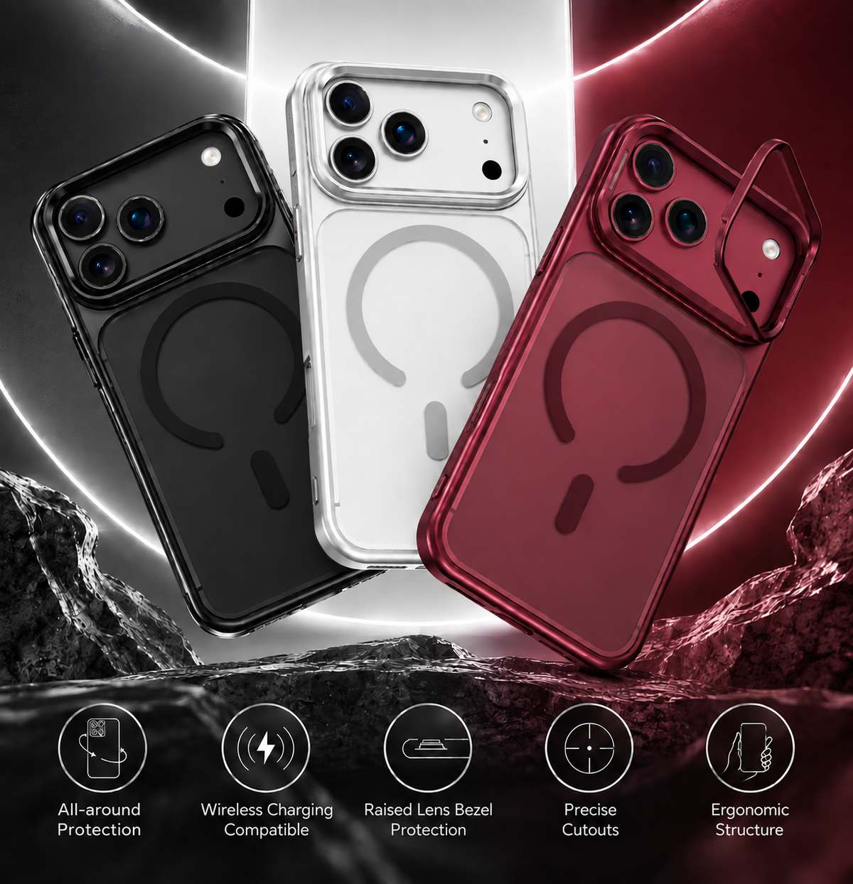 Spacething Helix MagSafe Case for iPhone 18 Pro - Clear
