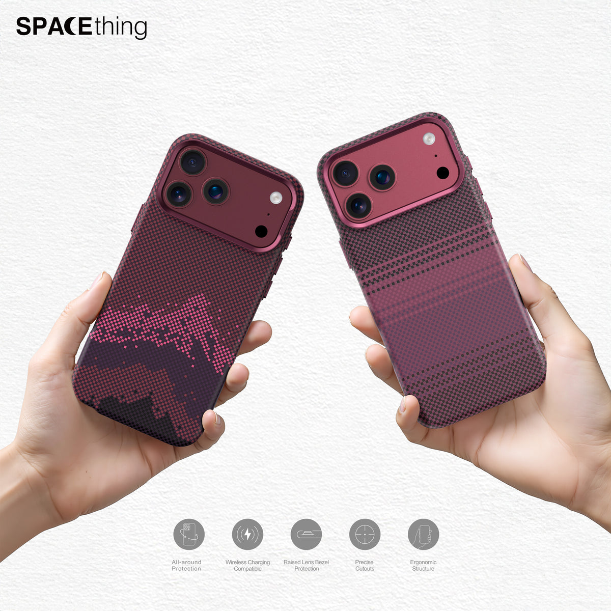 Spacething Kevlar Case for iPhone 18 Pro Max - Wine